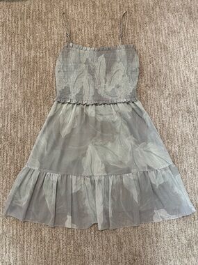 Wilfred Mini Dress Catamaran Ruffle Smocked Bodice and Chiffon Skirt